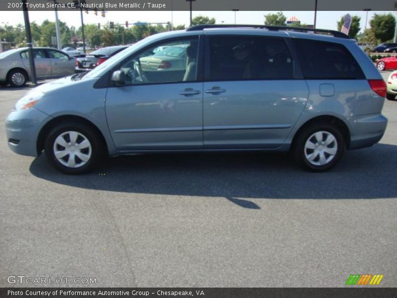 Nautical Blue Metallic / Taupe 2007 Toyota Sienna CE