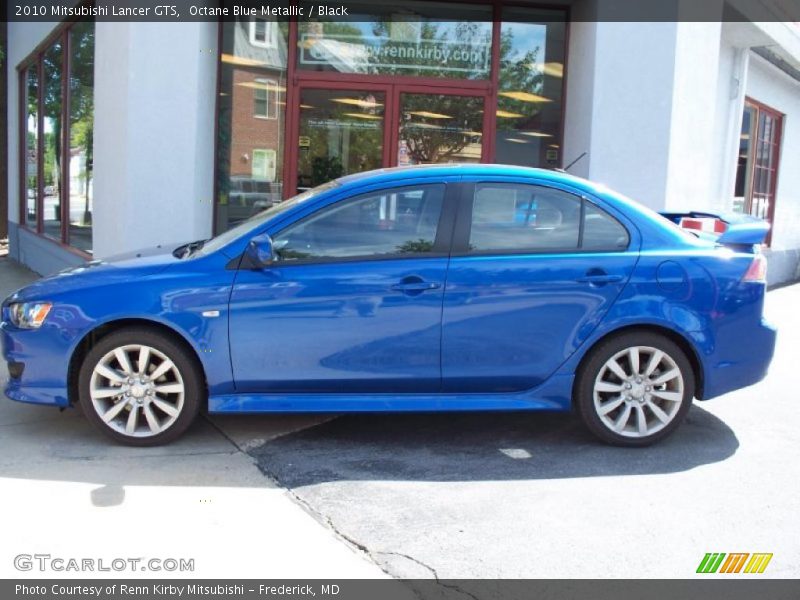 Octane Blue Metallic / Black 2010 Mitsubishi Lancer GTS