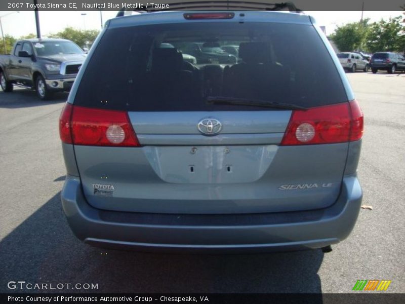 Nautical Blue Metallic / Taupe 2007 Toyota Sienna CE