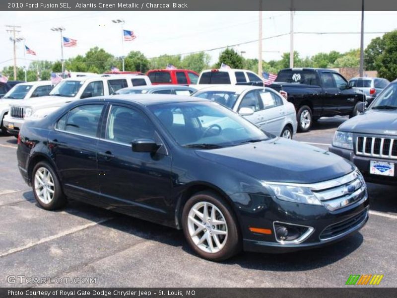 Atlantis Green Metallic / Charcoal Black 2010 Ford Fusion SEL