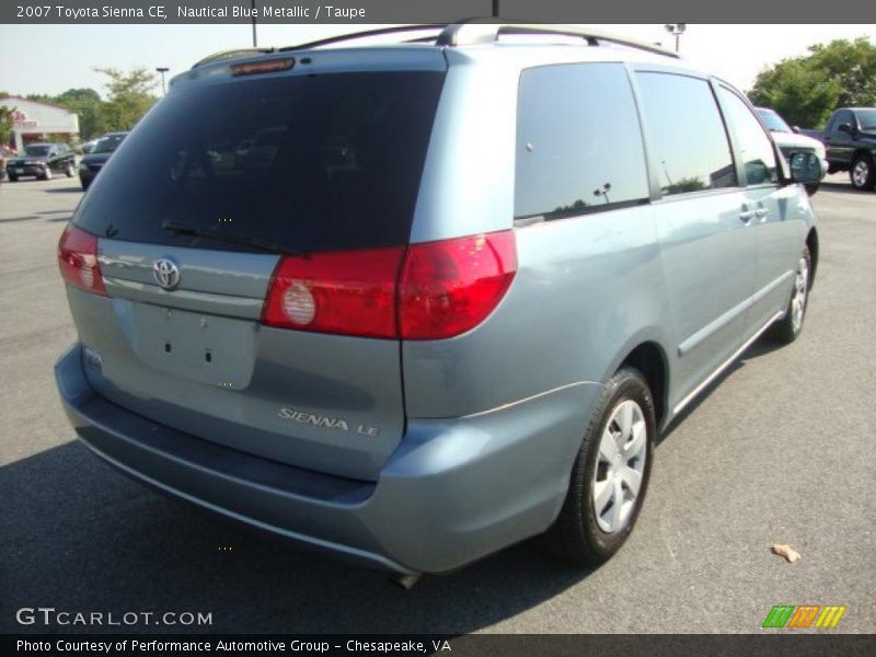 Nautical Blue Metallic / Taupe 2007 Toyota Sienna CE