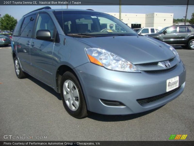 Nautical Blue Metallic / Taupe 2007 Toyota Sienna CE