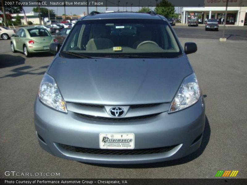 Nautical Blue Metallic / Taupe 2007 Toyota Sienna CE