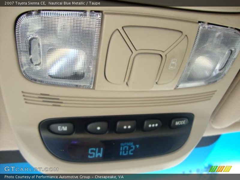 Nautical Blue Metallic / Taupe 2007 Toyota Sienna CE