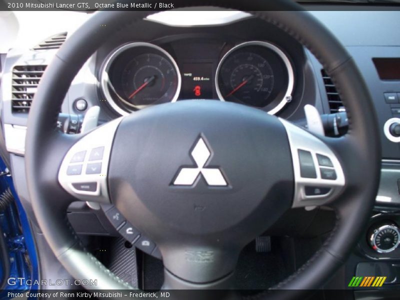 Octane Blue Metallic / Black 2010 Mitsubishi Lancer GTS