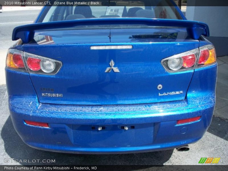 Octane Blue Metallic / Black 2010 Mitsubishi Lancer GTS