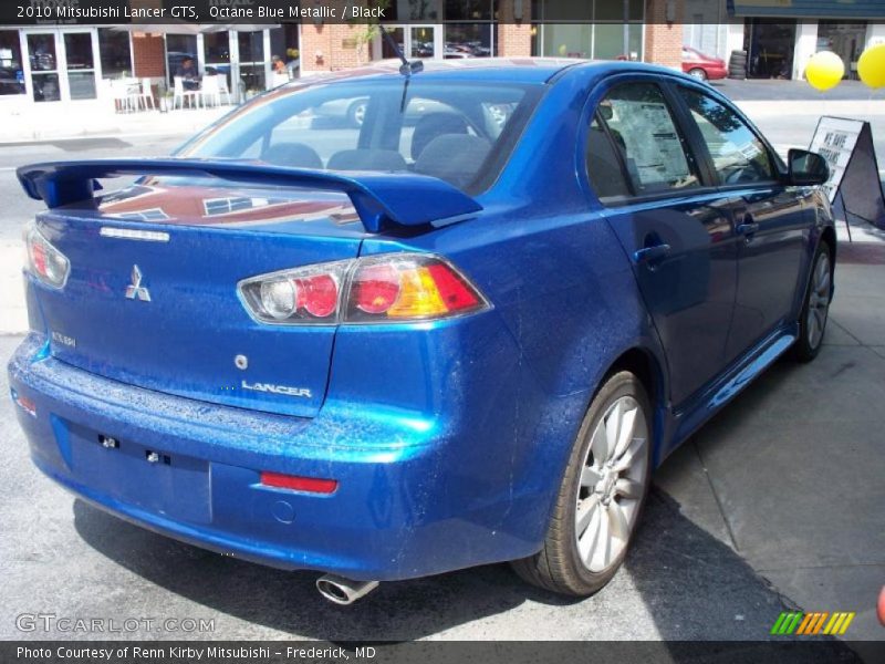 Octane Blue Metallic / Black 2010 Mitsubishi Lancer GTS