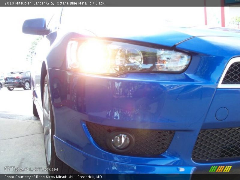 Octane Blue Metallic / Black 2010 Mitsubishi Lancer GTS