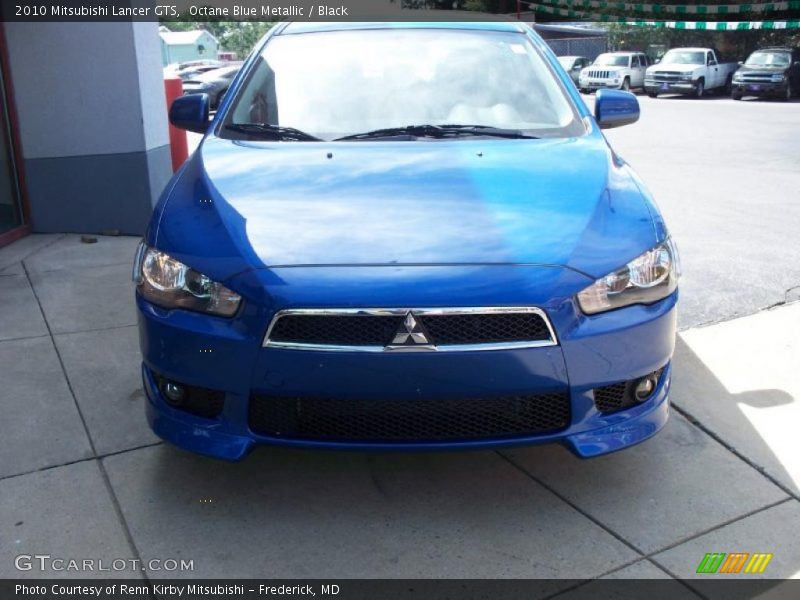 Octane Blue Metallic / Black 2010 Mitsubishi Lancer GTS