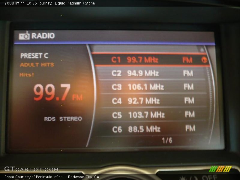 Liquid Platinum / Stone 2008 Infiniti EX 35 Journey