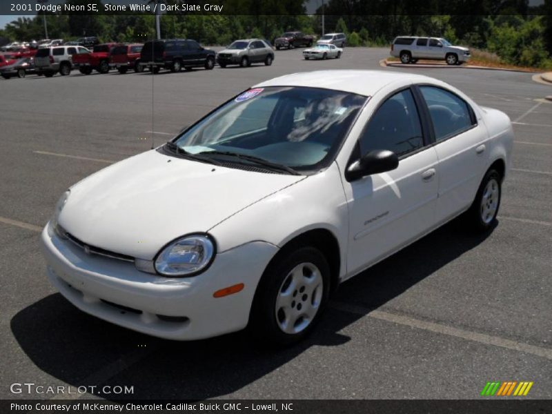 Stone White / Dark Slate Gray 2001 Dodge Neon SE