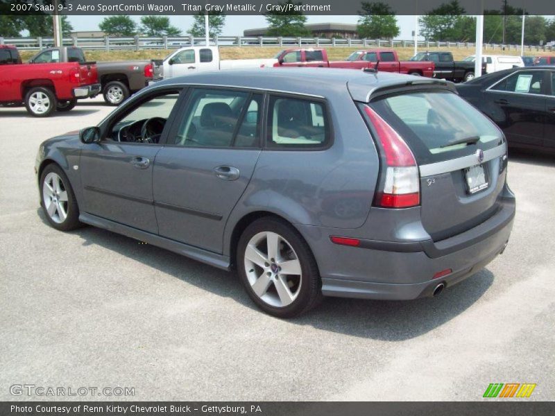 Titan Gray Metallic / Gray/Parchment 2007 Saab 9-3 Aero SportCombi Wagon