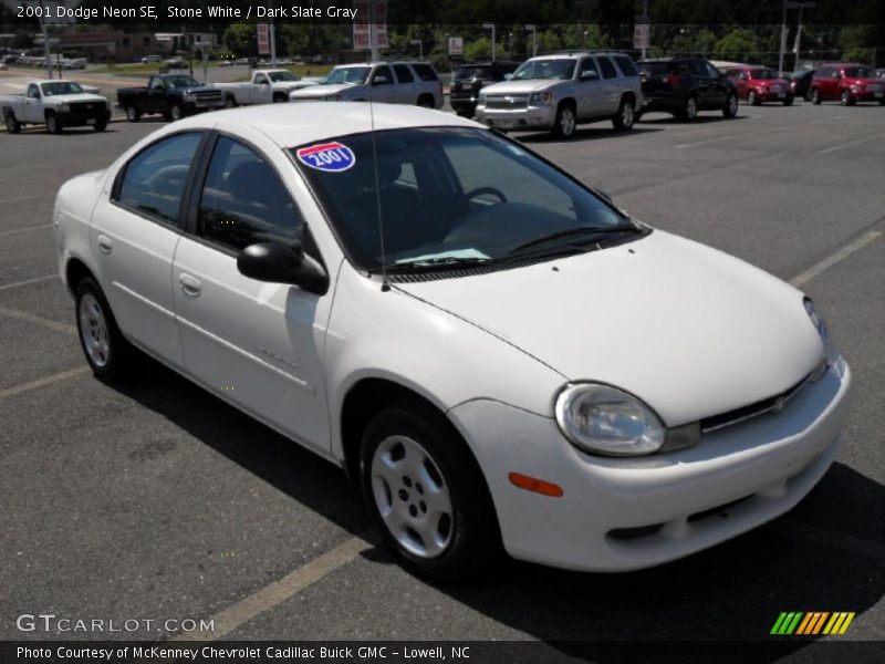 Stone White / Dark Slate Gray 2001 Dodge Neon SE