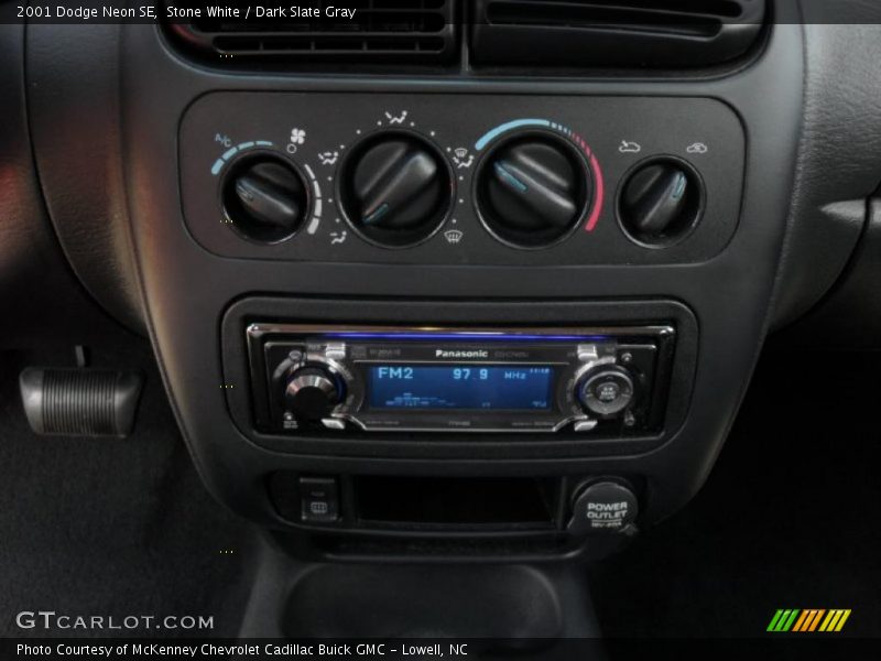 Stone White / Dark Slate Gray 2001 Dodge Neon SE