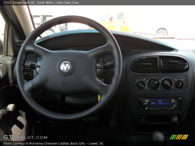 Stone White / Dark Slate Gray 2001 Dodge Neon SE