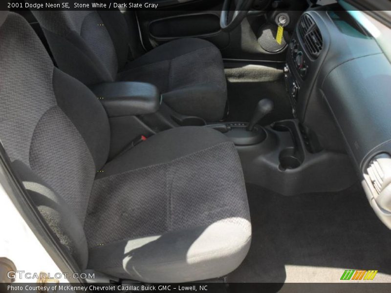 Stone White / Dark Slate Gray 2001 Dodge Neon SE