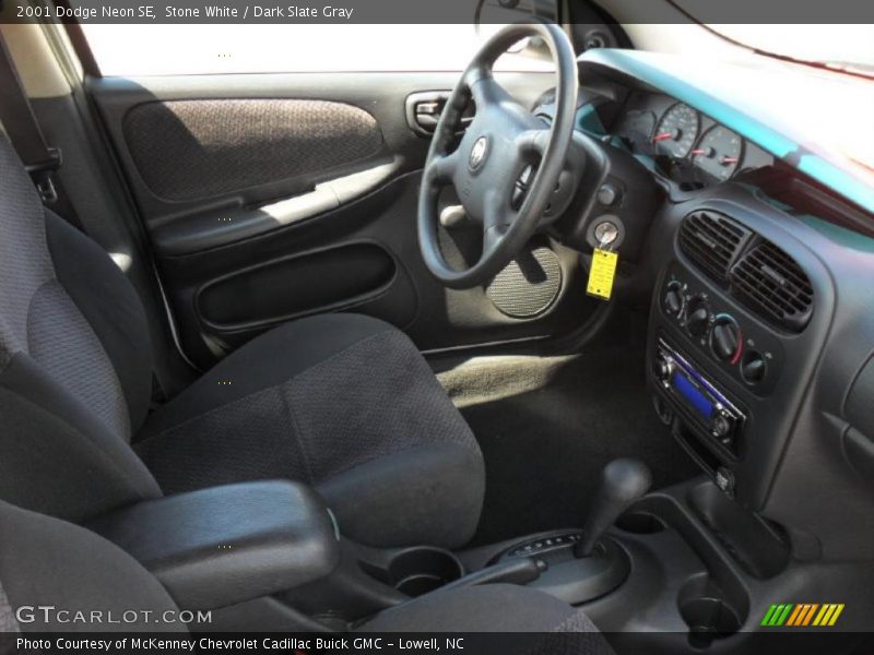 Stone White / Dark Slate Gray 2001 Dodge Neon SE