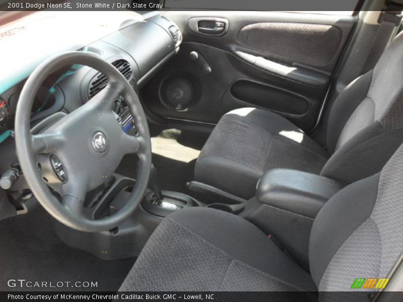 Stone White / Dark Slate Gray 2001 Dodge Neon SE