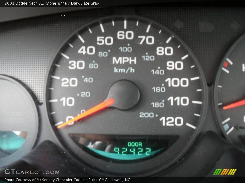 Stone White / Dark Slate Gray 2001 Dodge Neon SE