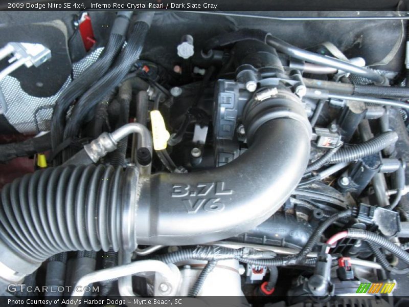 Inferno Red Crystal Pearl / Dark Slate Gray 2009 Dodge Nitro SE 4x4