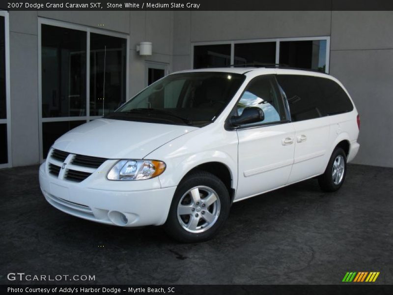 Stone White / Medium Slate Gray 2007 Dodge Grand Caravan SXT