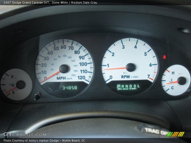 Stone White / Medium Slate Gray 2007 Dodge Grand Caravan SXT