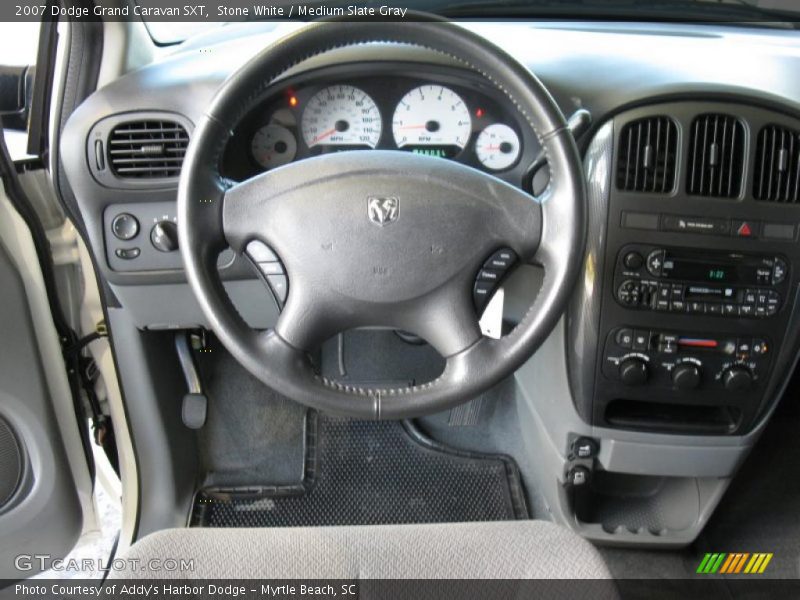 Stone White / Medium Slate Gray 2007 Dodge Grand Caravan SXT