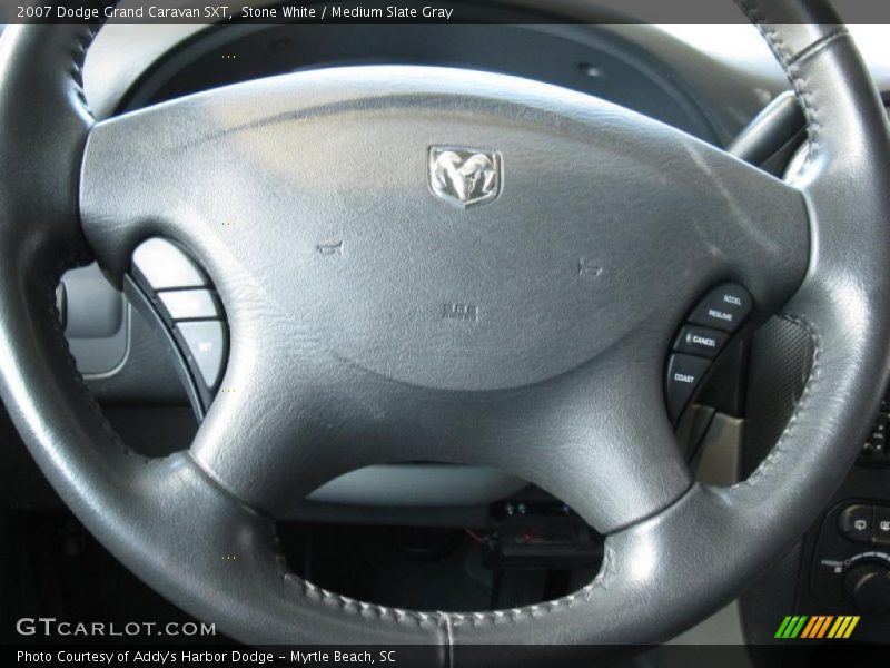 Stone White / Medium Slate Gray 2007 Dodge Grand Caravan SXT