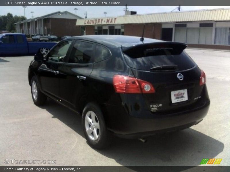 Wicked Black / Black 2010 Nissan Rogue S AWD 360 Value Package