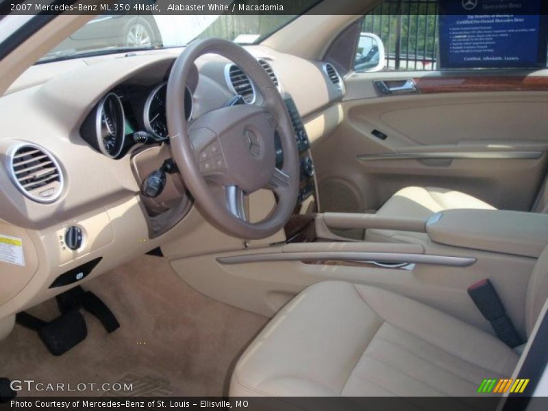 Alabaster White / Macadamia 2007 Mercedes-Benz ML 350 4Matic