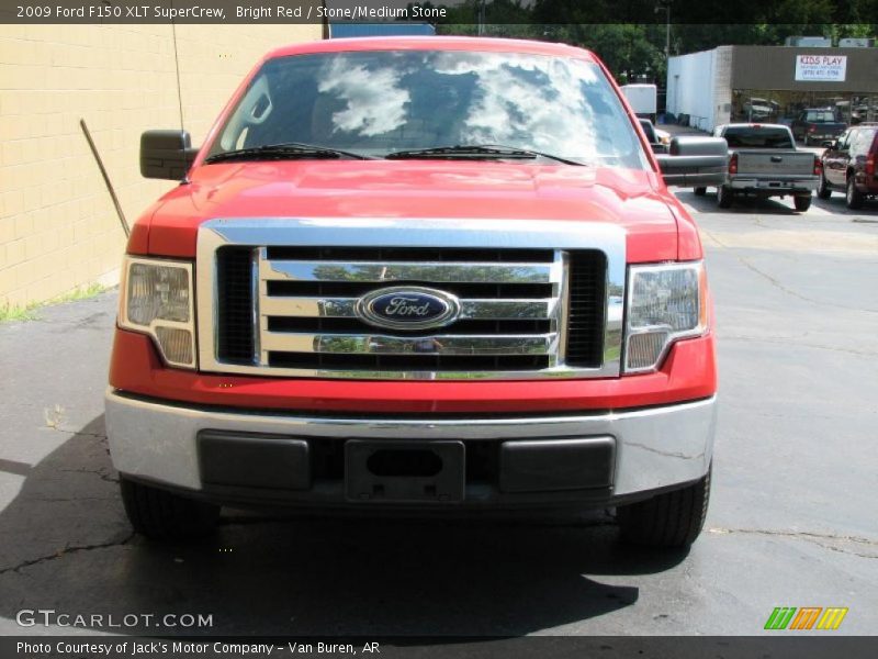Bright Red / Stone/Medium Stone 2009 Ford F150 XLT SuperCrew