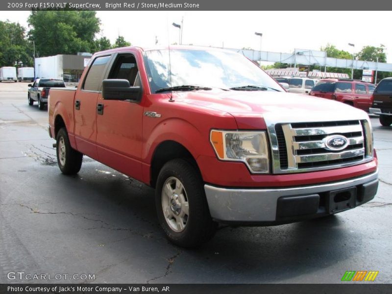 Bright Red / Stone/Medium Stone 2009 Ford F150 XLT SuperCrew
