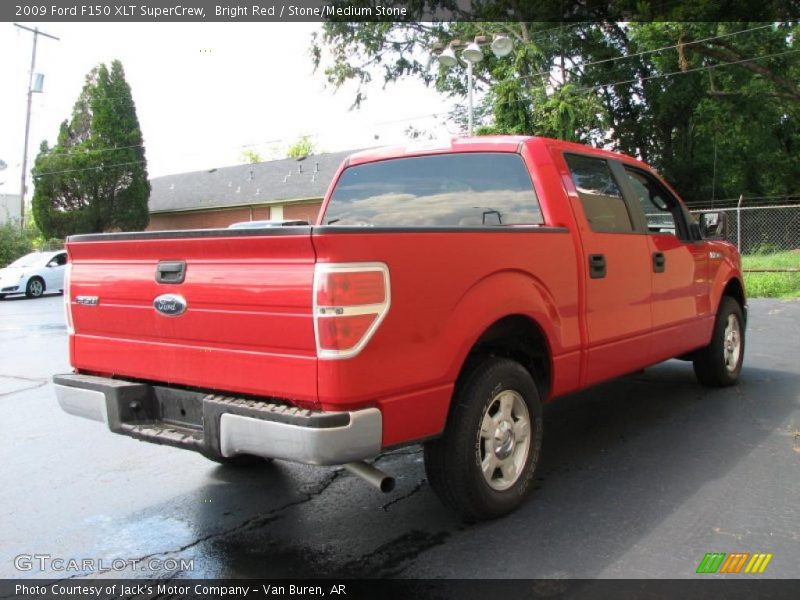 Bright Red / Stone/Medium Stone 2009 Ford F150 XLT SuperCrew