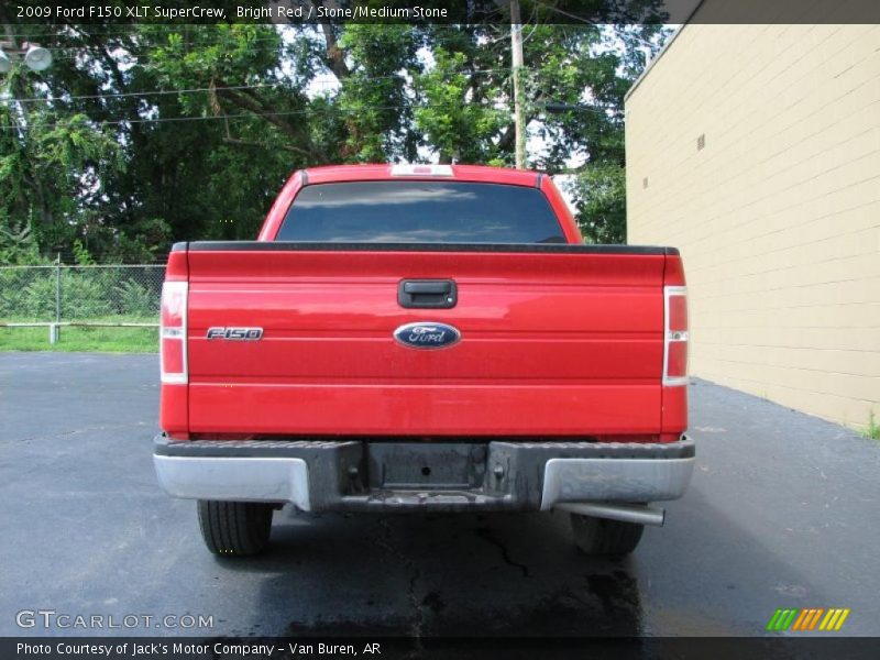 Bright Red / Stone/Medium Stone 2009 Ford F150 XLT SuperCrew