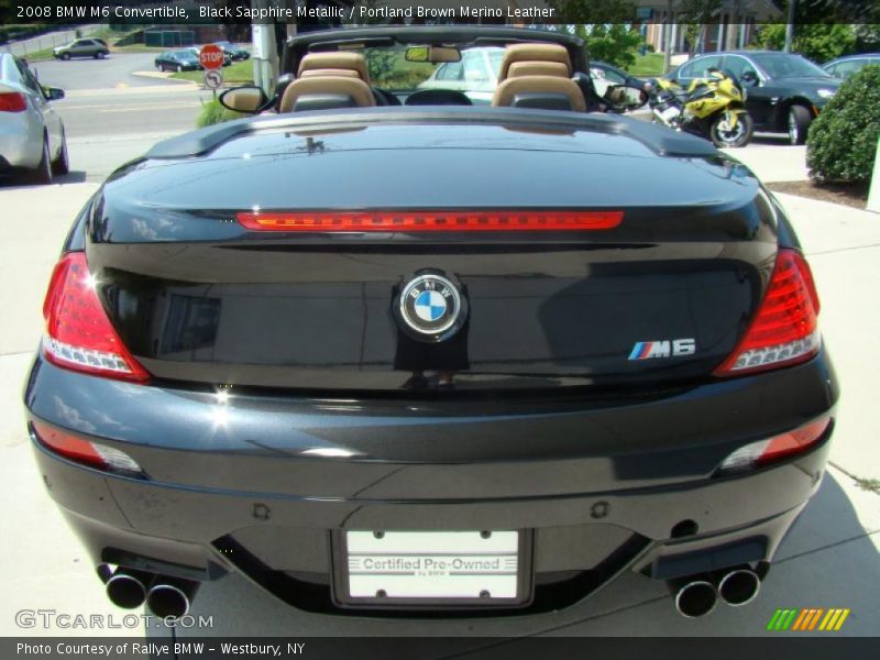 Black Sapphire Metallic / Portland Brown Merino Leather 2008 BMW M6 Convertible