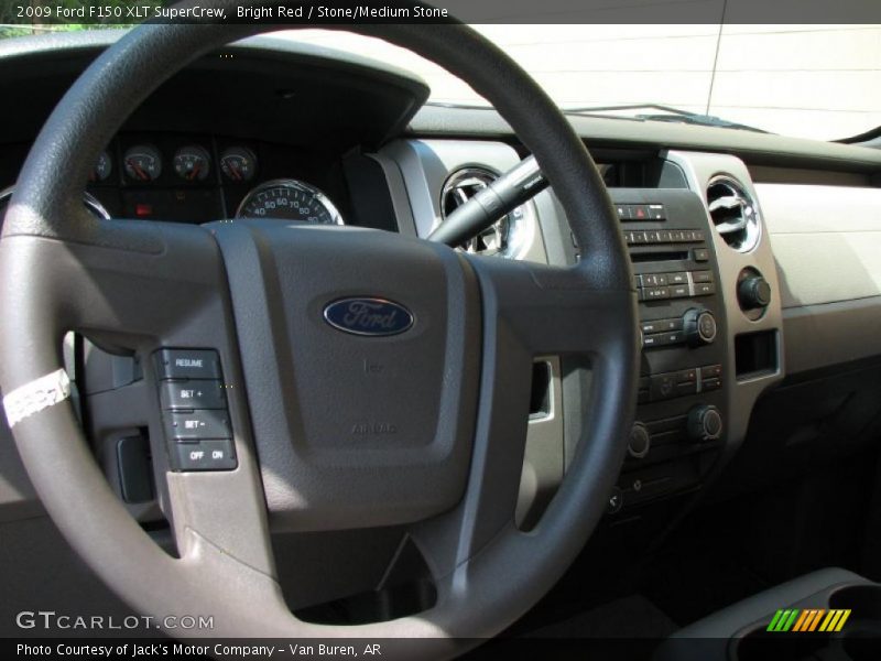 Bright Red / Stone/Medium Stone 2009 Ford F150 XLT SuperCrew