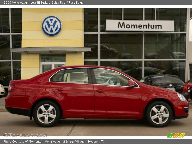 Salsa Red / Pure Beige 2009 Volkswagen Jetta SE Sedan