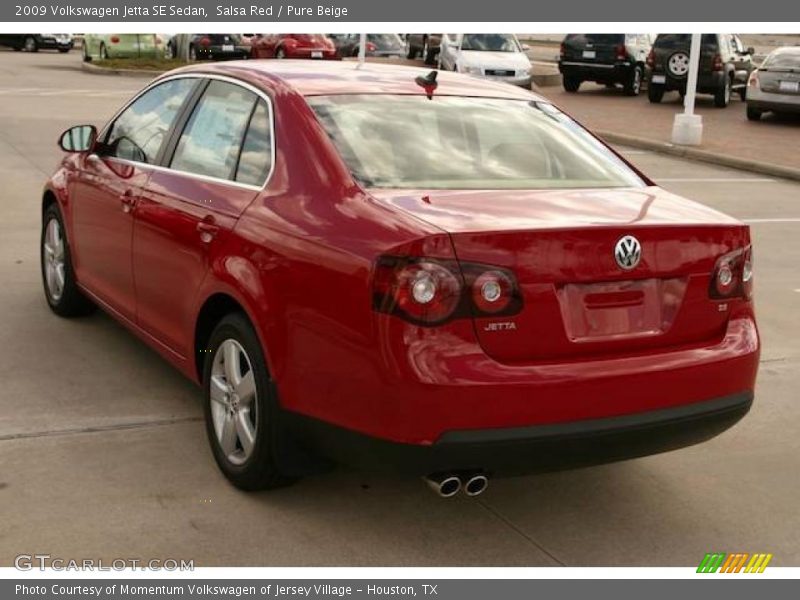 Salsa Red / Pure Beige 2009 Volkswagen Jetta SE Sedan