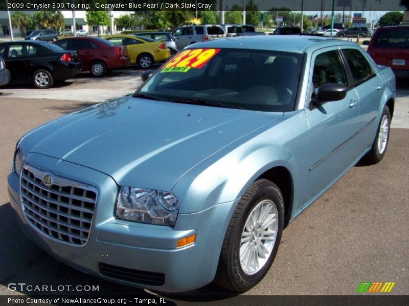 Clearwater Blue Pearl / Dark Slate Gray 2009 Chrysler 300 Touring