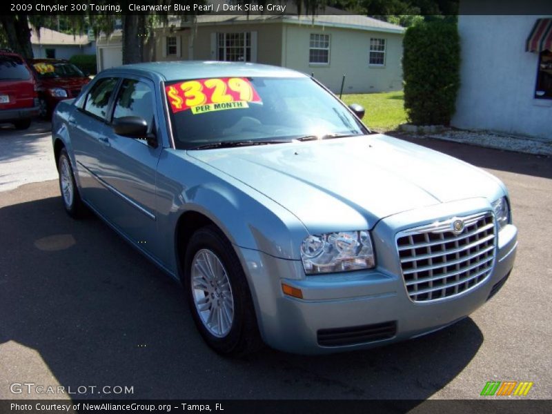 Clearwater Blue Pearl / Dark Slate Gray 2009 Chrysler 300 Touring