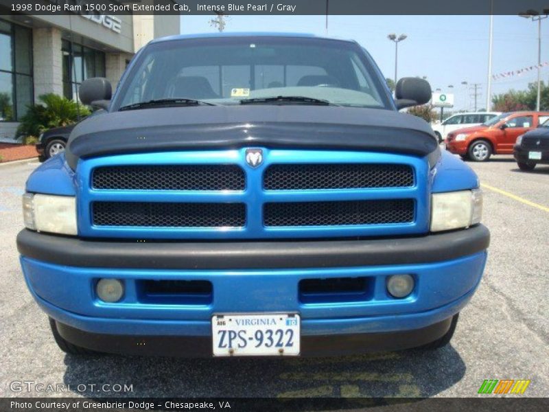 Intense Blue Pearl / Gray 1998 Dodge Ram 1500 Sport Extended Cab