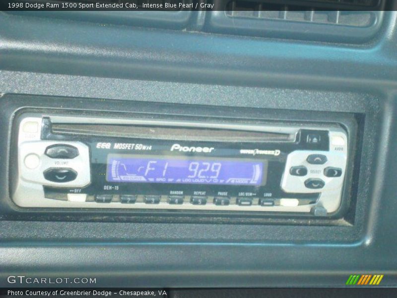 Intense Blue Pearl / Gray 1998 Dodge Ram 1500 Sport Extended Cab