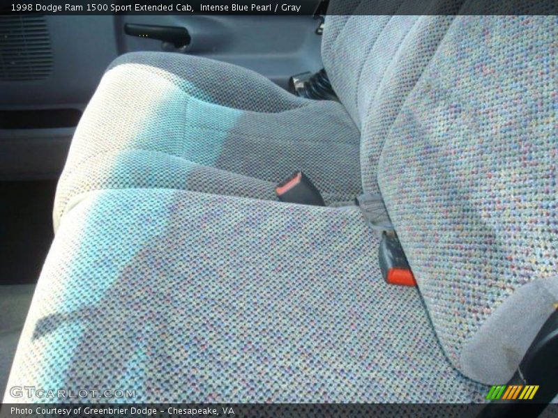 Intense Blue Pearl / Gray 1998 Dodge Ram 1500 Sport Extended Cab