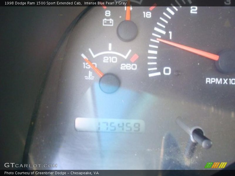 Intense Blue Pearl / Gray 1998 Dodge Ram 1500 Sport Extended Cab