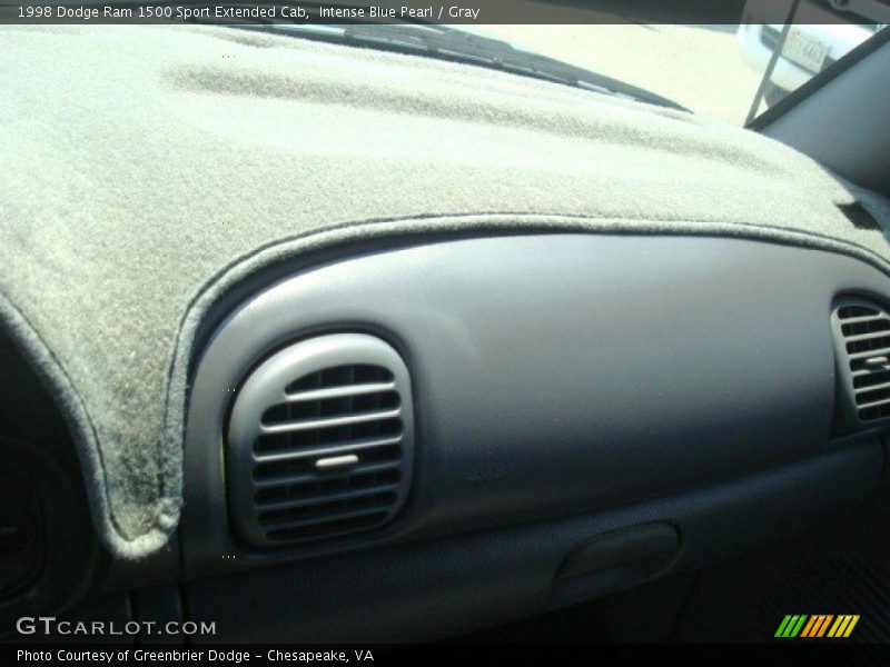 Intense Blue Pearl / Gray 1998 Dodge Ram 1500 Sport Extended Cab