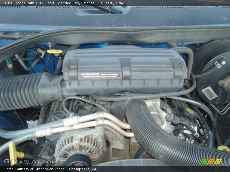 Intense Blue Pearl / Gray 1998 Dodge Ram 1500 Sport Extended Cab