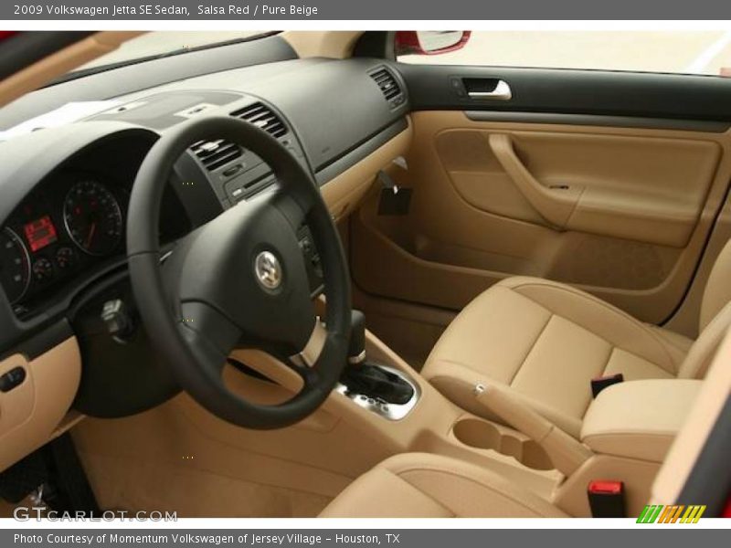 Salsa Red / Pure Beige 2009 Volkswagen Jetta SE Sedan