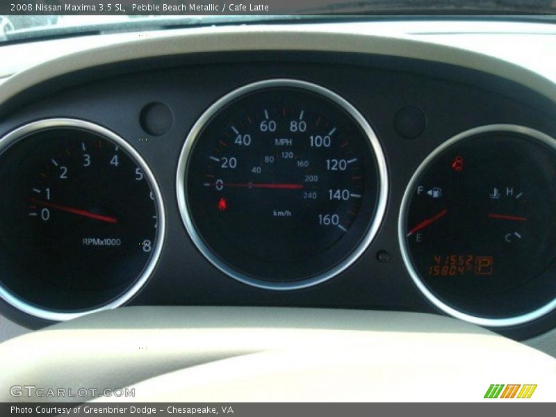 Pebble Beach Metallic / Cafe Latte 2008 Nissan Maxima 3.5 SL