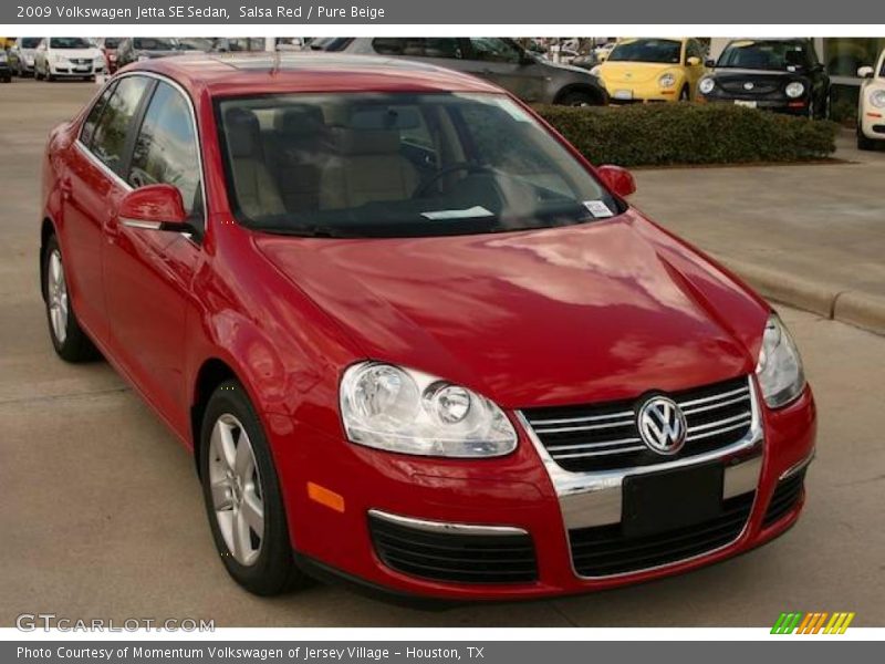 Salsa Red / Pure Beige 2009 Volkswagen Jetta SE Sedan