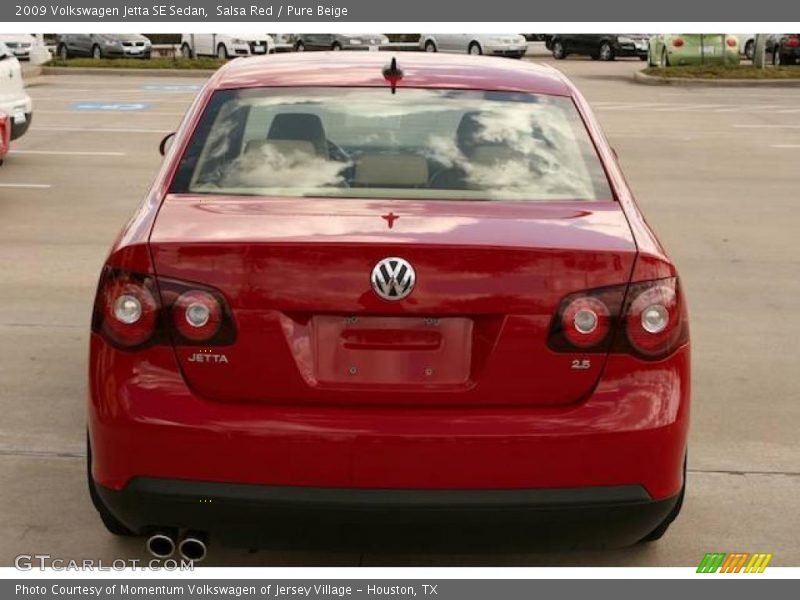 Salsa Red / Pure Beige 2009 Volkswagen Jetta SE Sedan